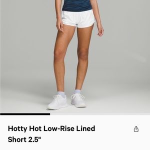 White Lululemon shorts